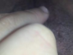 Rubbing my hairy wet pussy late at night