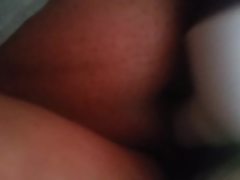 Gushing, squirting orgasm with vibrator