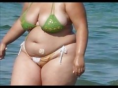Bbw bikini candid ass beach booty..
